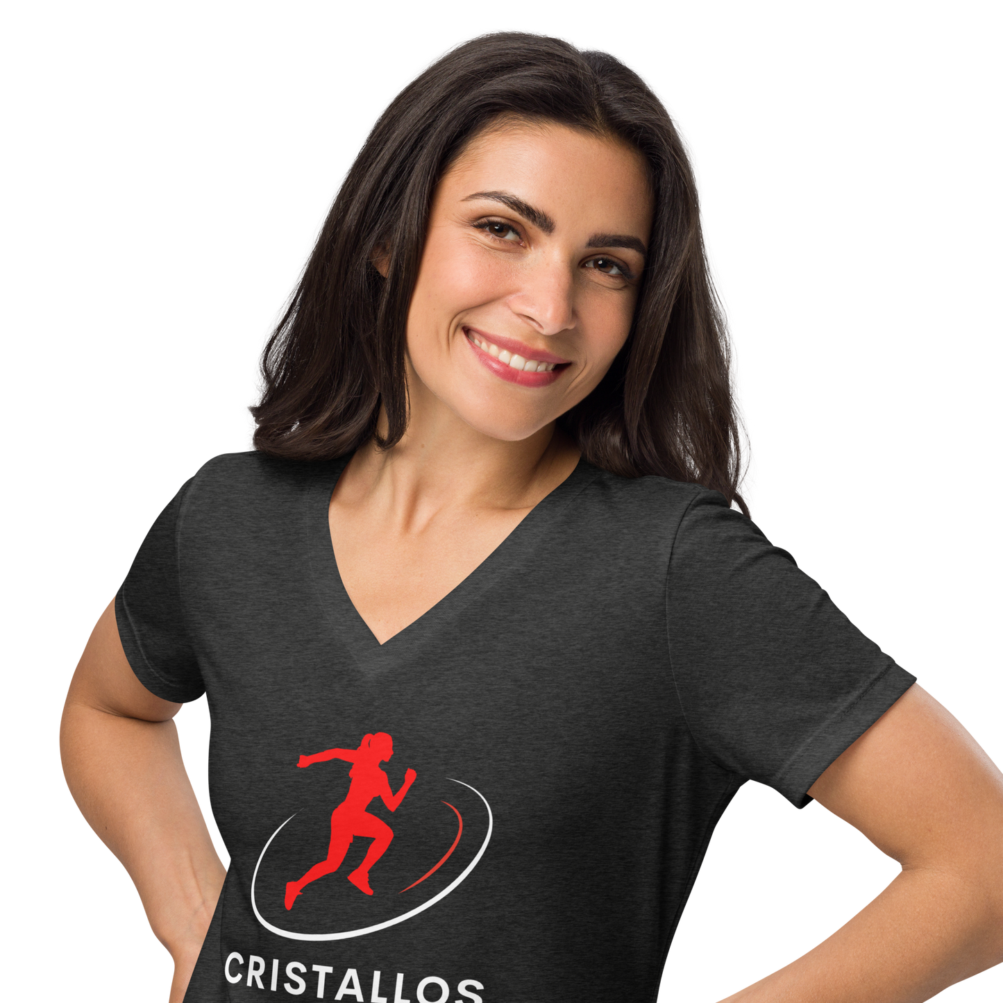 Cristallos- Women’s relaxed v-neck t-shirt