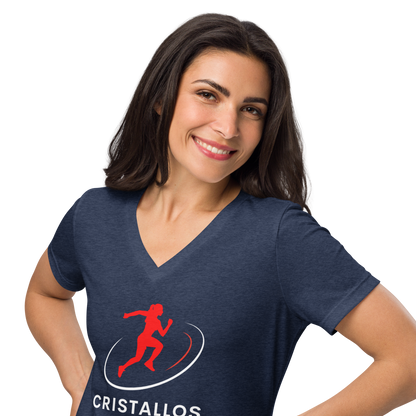 Cristallos- Women’s relaxed v-neck t-shirt