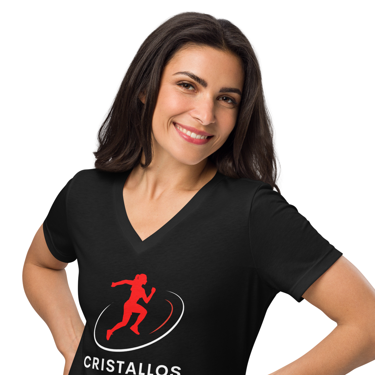 Cristallos- Women’s relaxed v-neck t-shirt